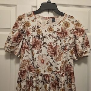 Floral Puff Sleeve Dress
